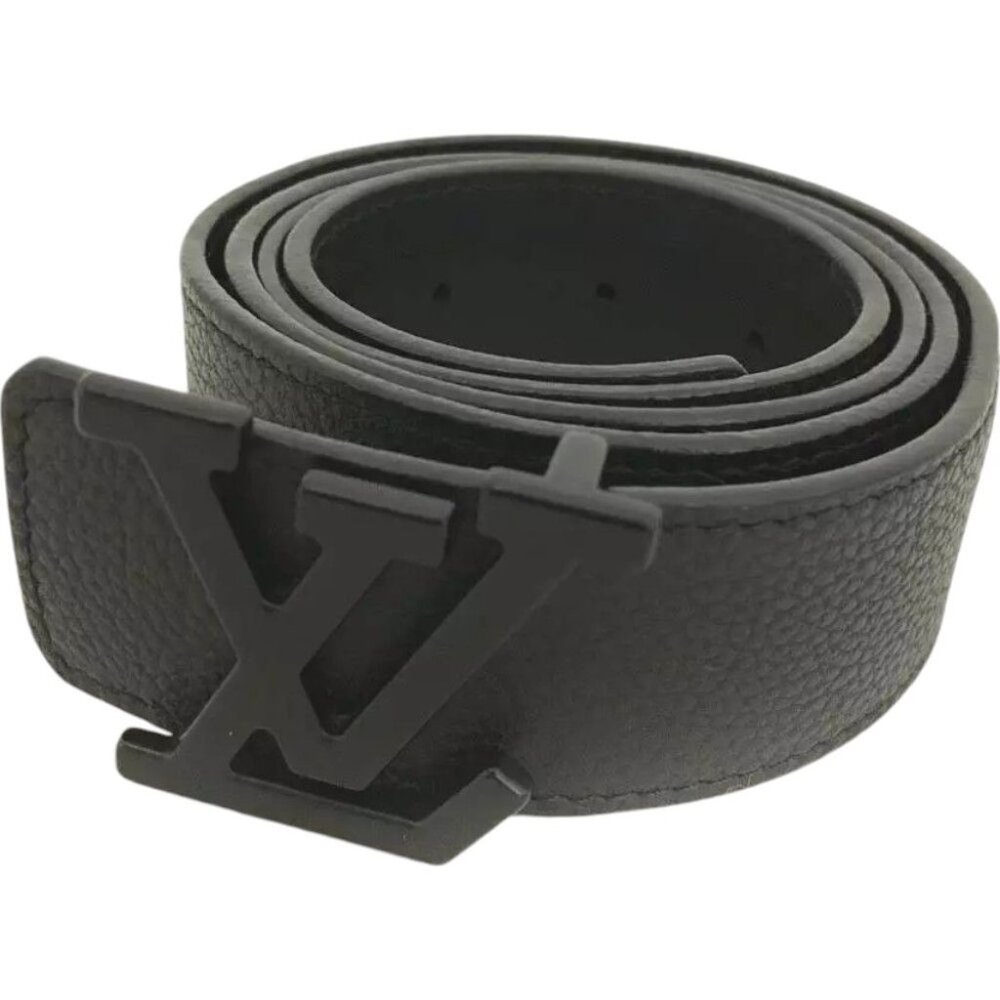 622379AR (S6) Louis Vuitton Belt Black Aerogram Leather